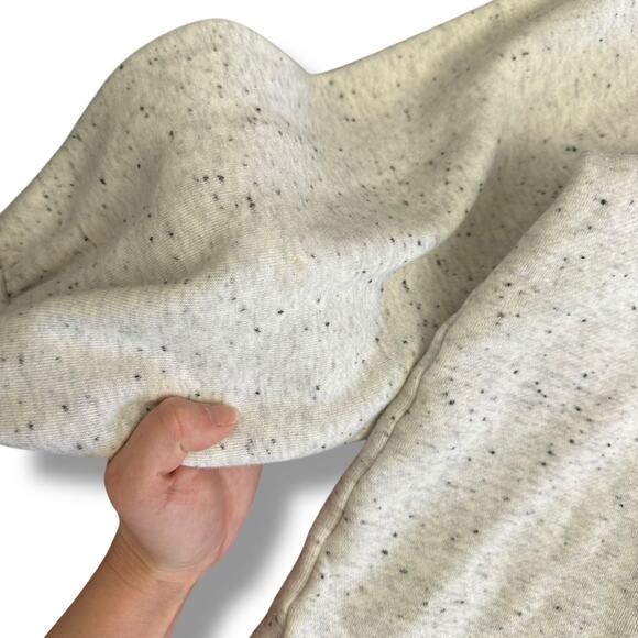 Madewell MWL Mock Neck Gray Speckled Fleece Sweatshirt Size Large - Picture 6 of 11